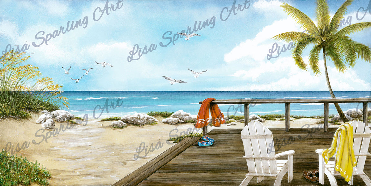 Bahama Breezes - Resin, Ink, Beach Sand by artist Lisa Dawn