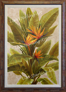 "Orange Bird of Paradise" Acrylic Lisa Sparling Original