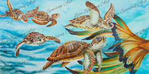 "Sea Turtle Tango" Lisa Sparling Art Giclée Reproduction