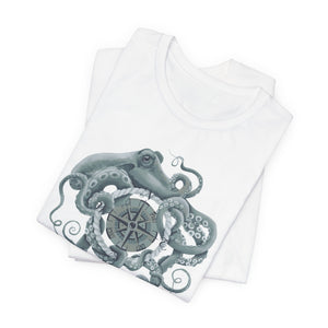 Calamari Compass, Octopus Shirt, Cute Octopus Shirt, Nautical T-Shirt, Compass T-Shirt, Cute Octopus Shirt, Ocean Lover Gift, Nautical Gift