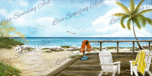 "Beachfront" Lisa Sparling Art Giclée Reproduction