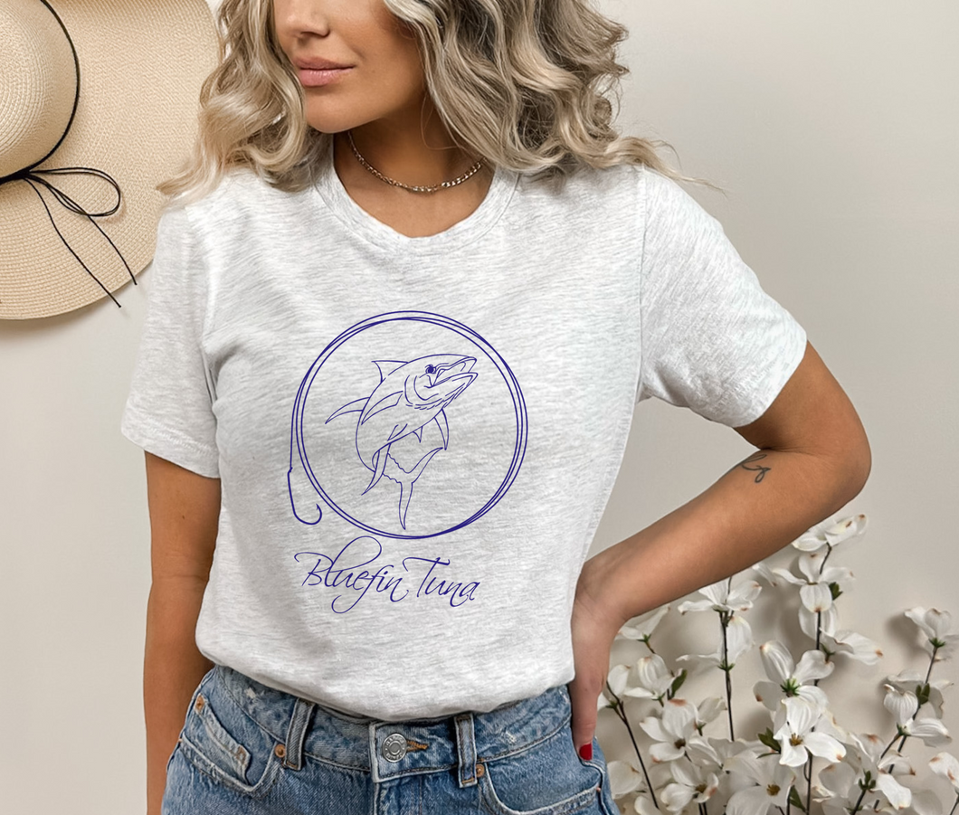Women's Fish Shirt, Fish T-Shirt, Bluefin Tuna Shirt, Fishing T