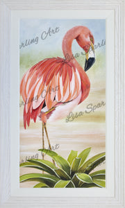 "Flamingo II" Lisa Sparling Art Giclee Reproduction