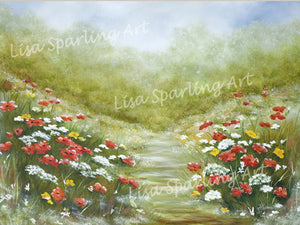 "Grandma's Garden" Acrylic Lisa Sparling Original Commission Piece