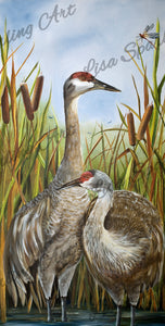 "Sandhill Cranes" Acrylic Lisa Sparling Original Painting