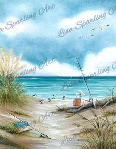 "Tranquil Beach I" Giclée Reproduction