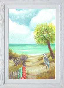 "Tranquil Beach Trio" Set of Three Acrylic Lisa Sparling Originals
