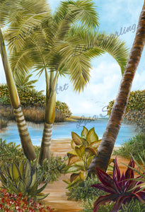 "Tropical Lagoon I" Giclée Reproduction