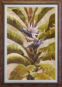 "White Bird of Paradise" Acrylic Lisa Sparling Original