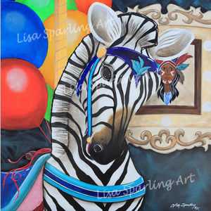 "Zebra" Acrylic Lisa Sparling Original Commission Piece